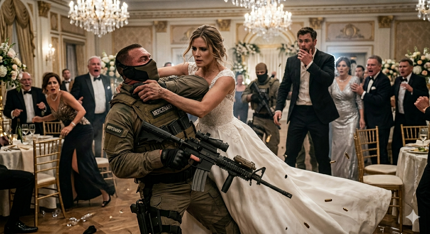 My billionaire in-laws thought I was just a gold-digging mechanic — until mercenaries crashed our wedding