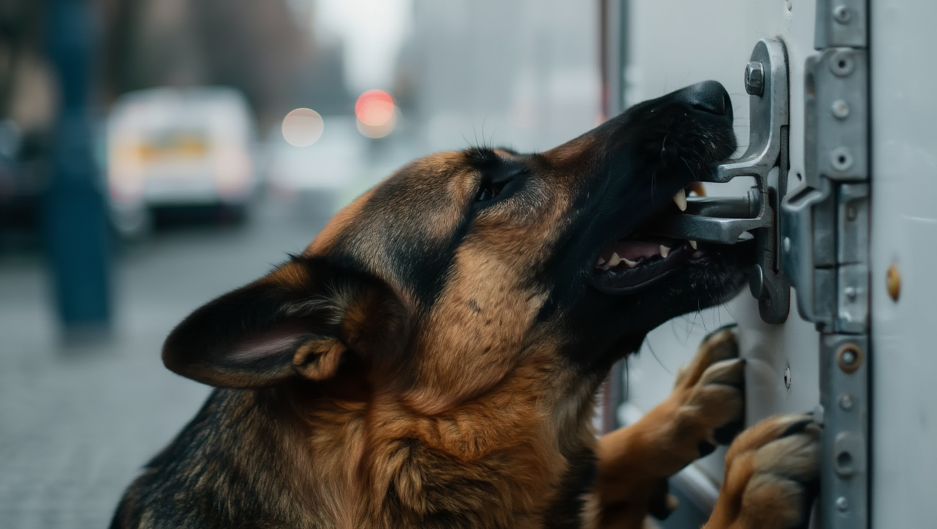 A dog stopped a truck in the middle of a busy road. The real reason broke everyone’s heart